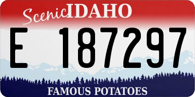 ID license plate E187297