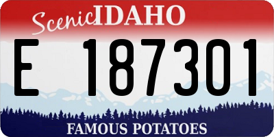 ID license plate E187301