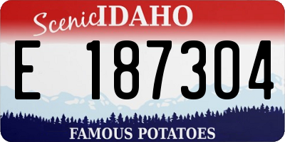ID license plate E187304