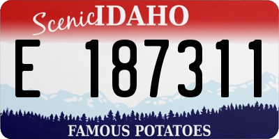 ID license plate E187311