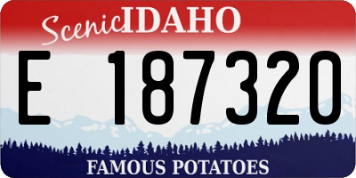 ID license plate E187320