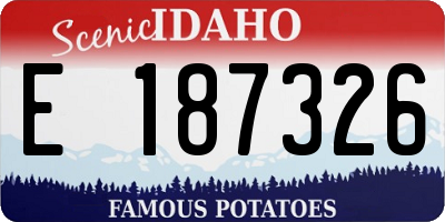 ID license plate E187326