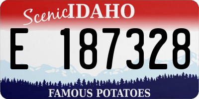 ID license plate E187328
