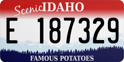 ID license plate E187329