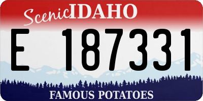 ID license plate E187331