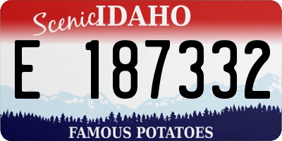 ID license plate E187332