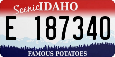 ID license plate E187340