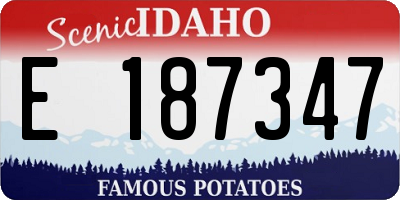 ID license plate E187347