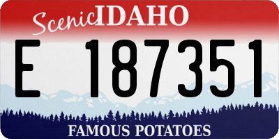 ID license plate E187351