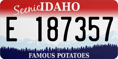 ID license plate E187357