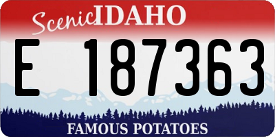 ID license plate E187363