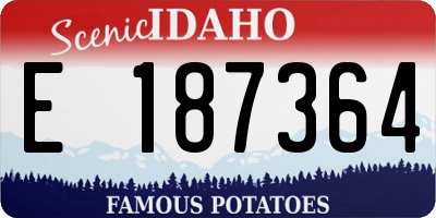 ID license plate E187364