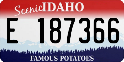 ID license plate E187366