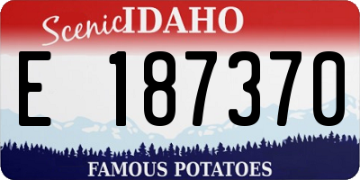 ID license plate E187370