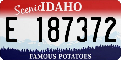 ID license plate E187372