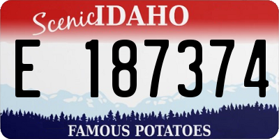 ID license plate E187374