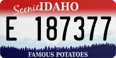 ID license plate E187377