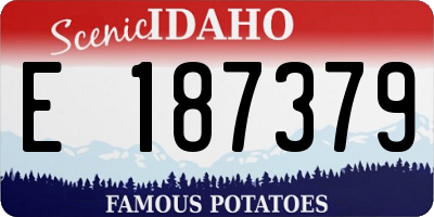 ID license plate E187379