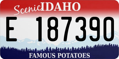 ID license plate E187390