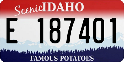 ID license plate E187401