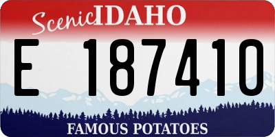 ID license plate E187410