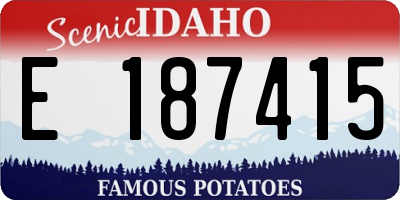 ID license plate E187415