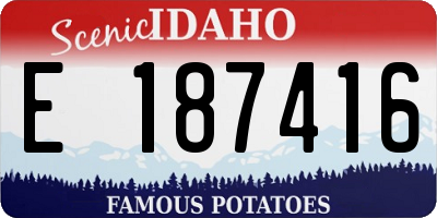 ID license plate E187416