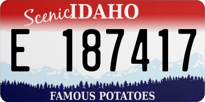 ID license plate E187417