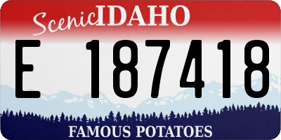 ID license plate E187418