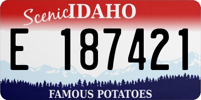 ID license plate E187421