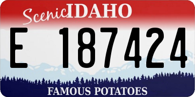 ID license plate E187424