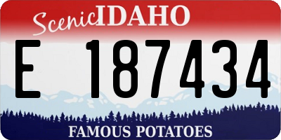ID license plate E187434