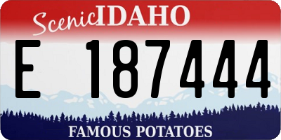 ID license plate E187444