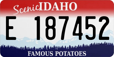 ID license plate E187452