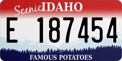 ID license plate E187454