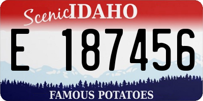 ID license plate E187456
