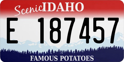ID license plate E187457