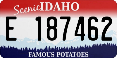 ID license plate E187462