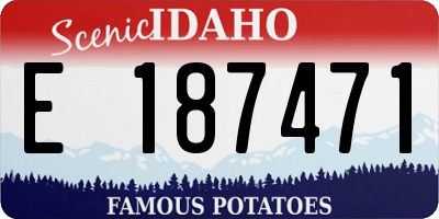 ID license plate E187471
