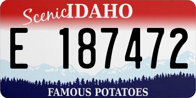 ID license plate E187472
