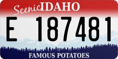 ID license plate E187481