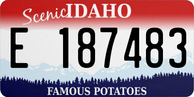 ID license plate E187483