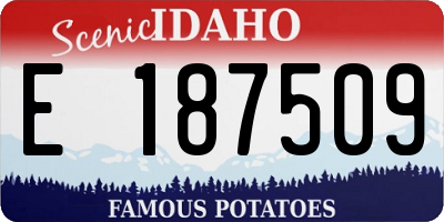 ID license plate E187509