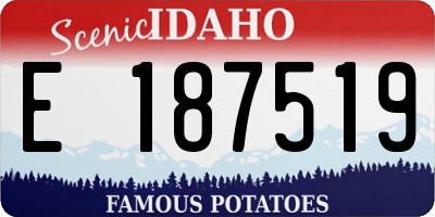 ID license plate E187519