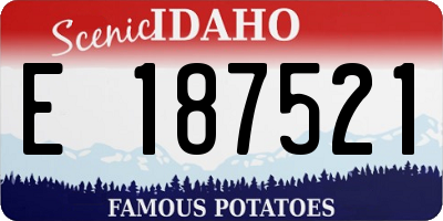 ID license plate E187521
