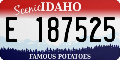 ID license plate E187525