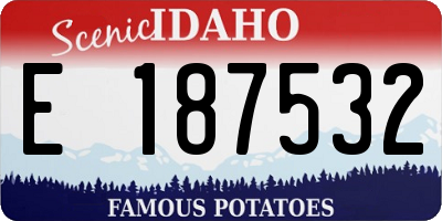 ID license plate E187532