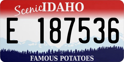 ID license plate E187536