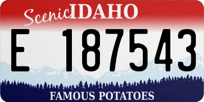 ID license plate E187543
