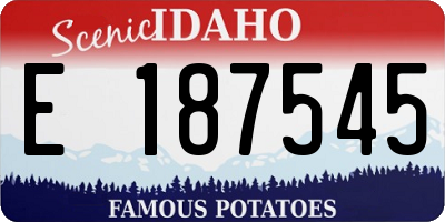ID license plate E187545